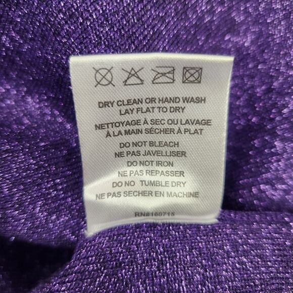 Retrofete Sonja Rib Knit Dress in Metallic Purple Size XL NWT Long Sleeve - Picture 13 of 13